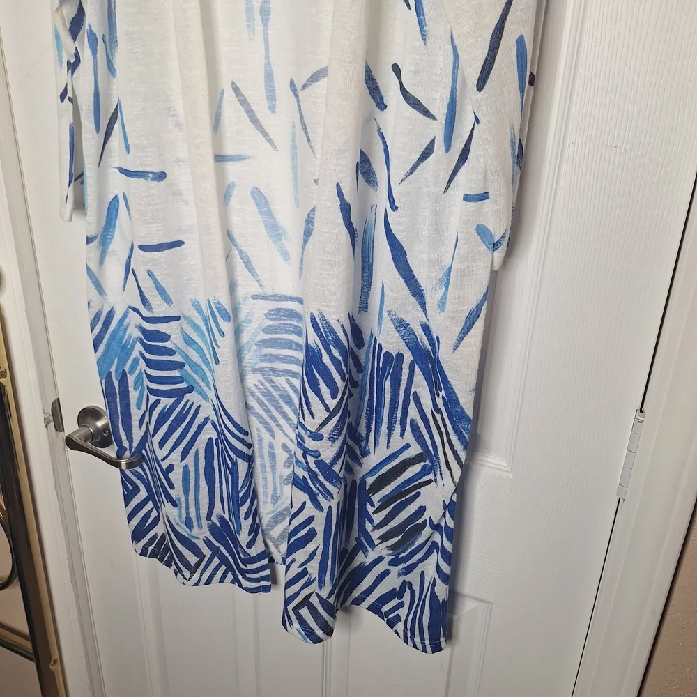 TravelSmith Navy and White Knit Sweater Size XL - Picture 3 of 6